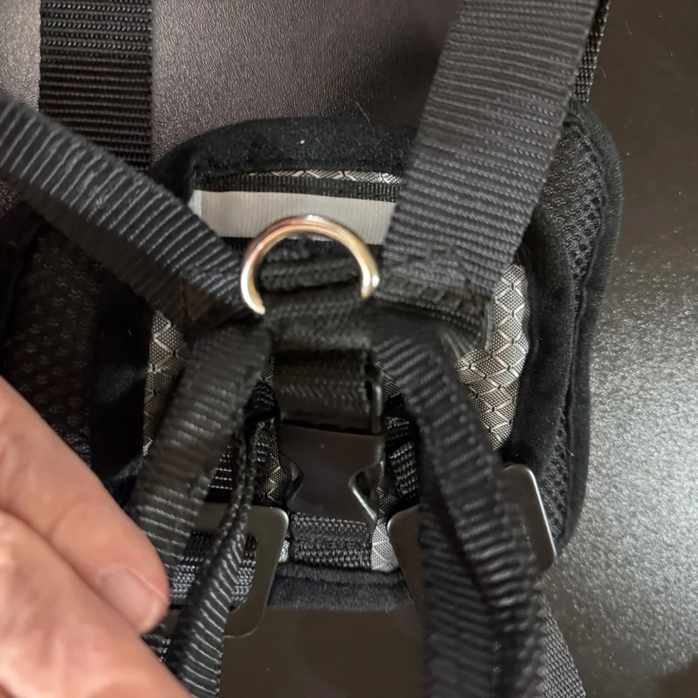 Top Paw‎ Dog Travel Harness Small-Medium Black Padded Reflective Adjustable